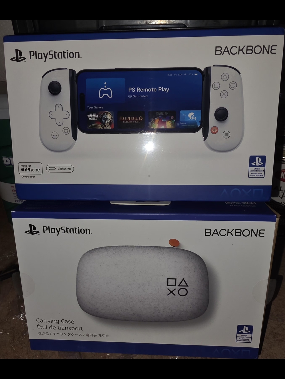 Sony PlayStation Backbone Mobile Controller with White Carrying Case